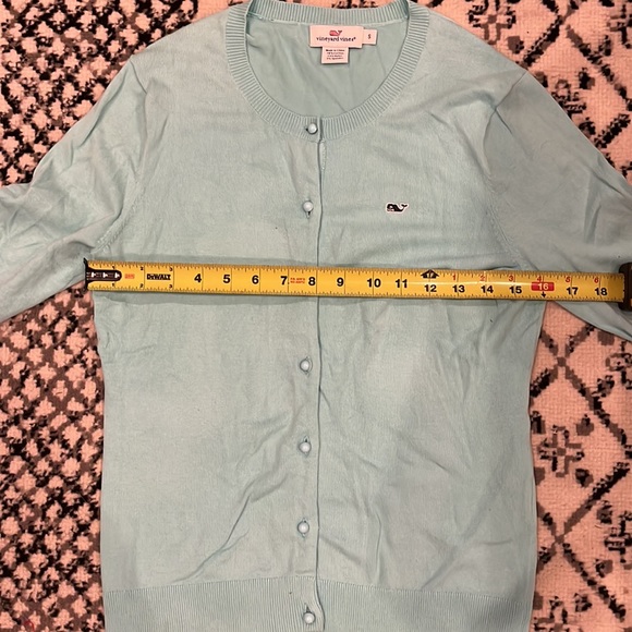Vineyard vines teal button up sweater - Picture 6 of 7